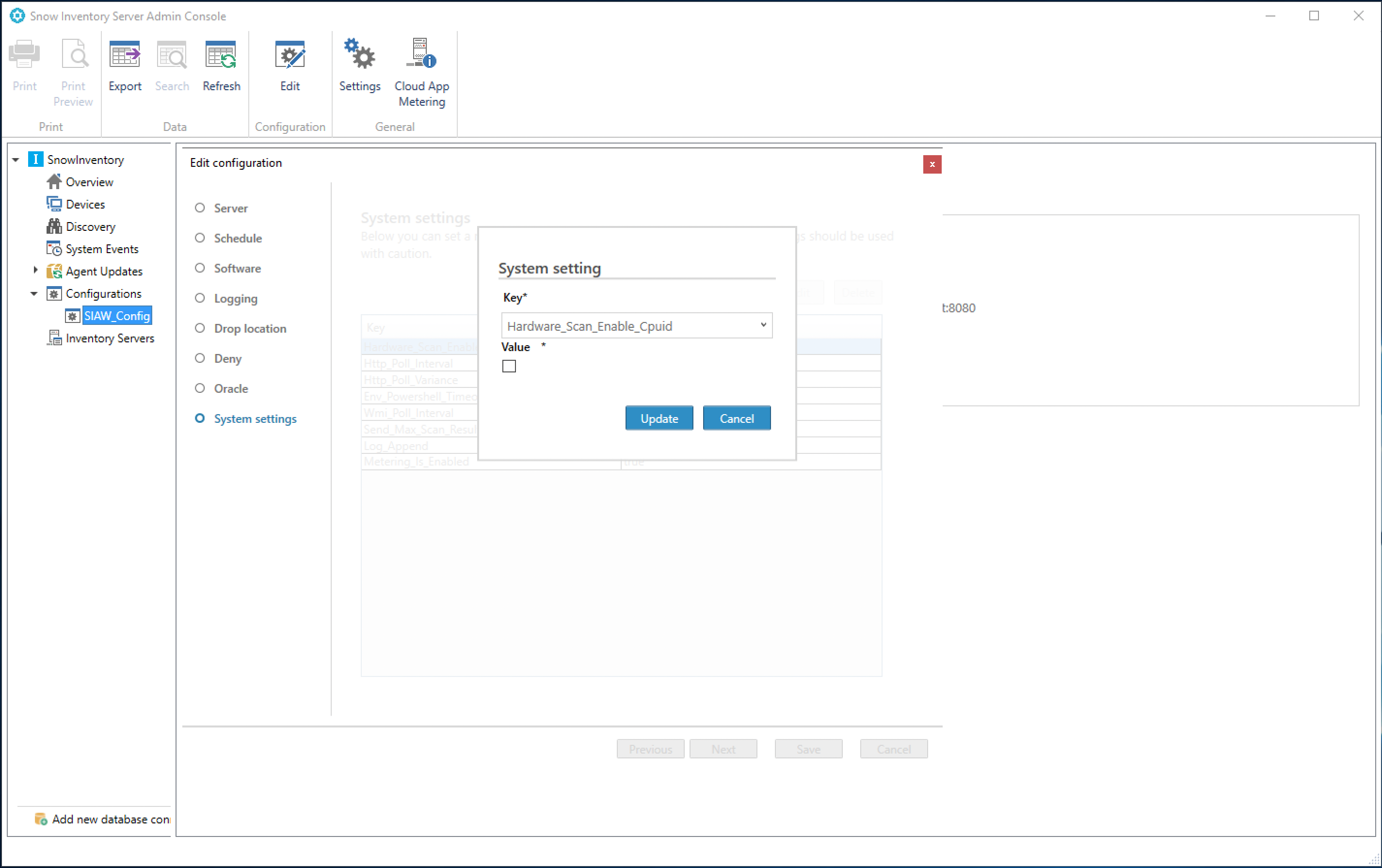 Snow Inventory Server Admin Console screenshot 5