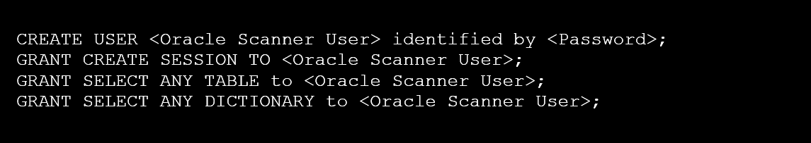 Oracle Scanner User example 1